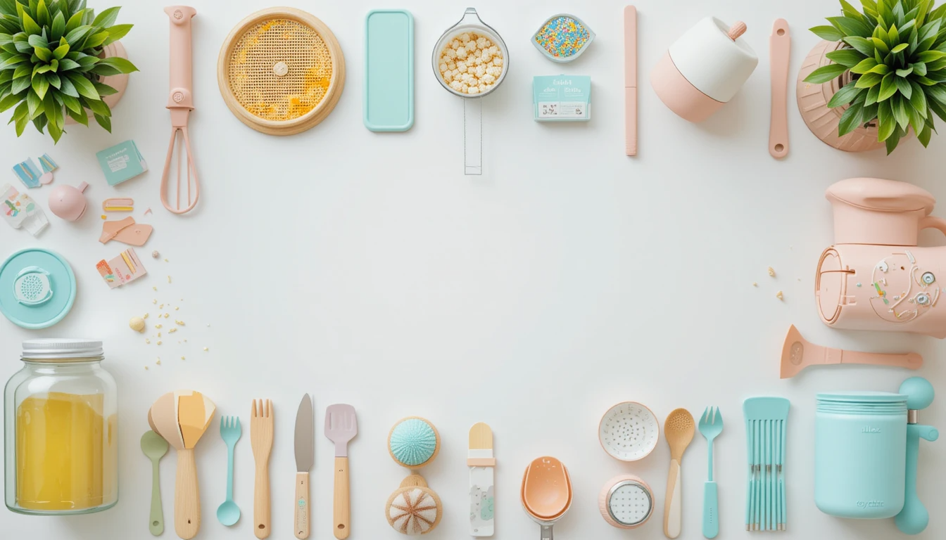 Achadinhos criativos para casa com utensílios organizados em cores pastel